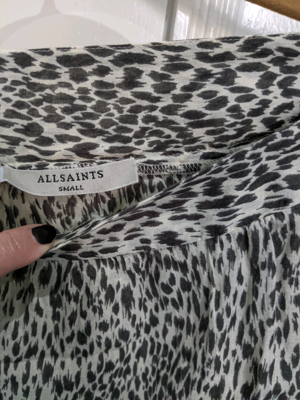 Women's All Saints leopard print top.