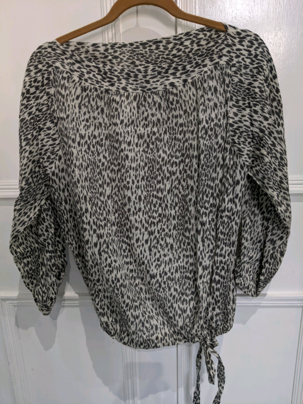 Women's All Saints leopard print top.