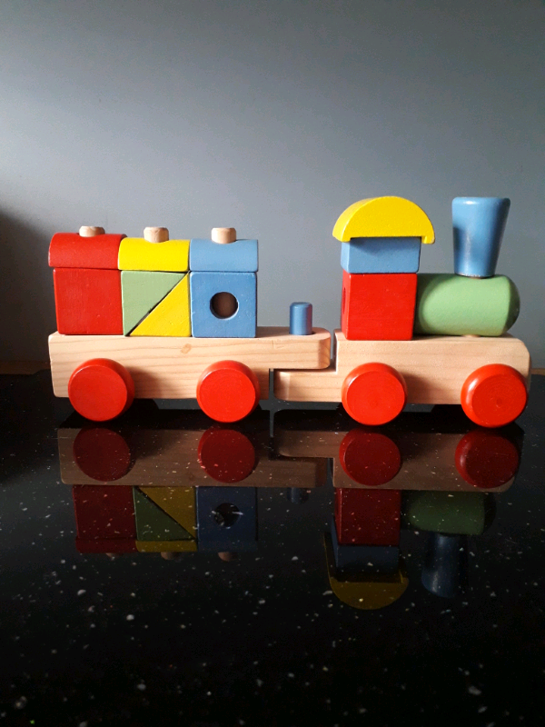 Classic Wooden Toy Stacking Train