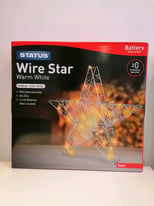 Christmas Wire Decorative Star Warm White 30 Leds Brand NEW 
