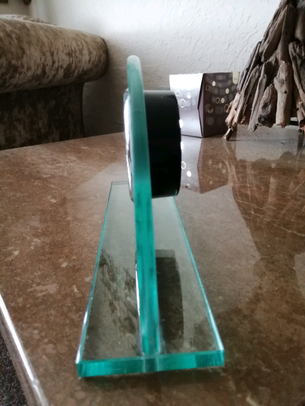 Glass half circle alarm clock 