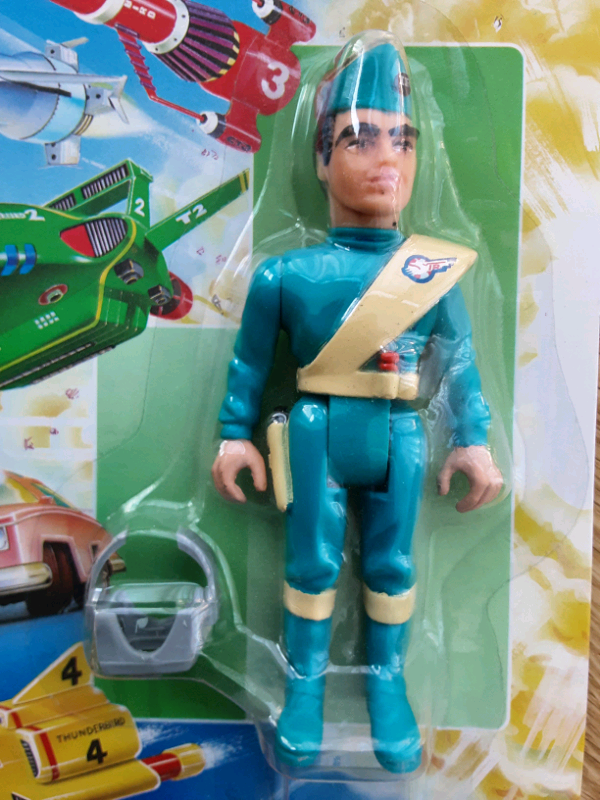 image for 3 x Collectable Thunderbirds Matchbox figures & 36 Card Game