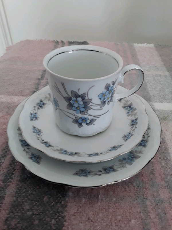 image for Mitterteich Bavaria, Forget Me Knot, 3 piece set x 6 items