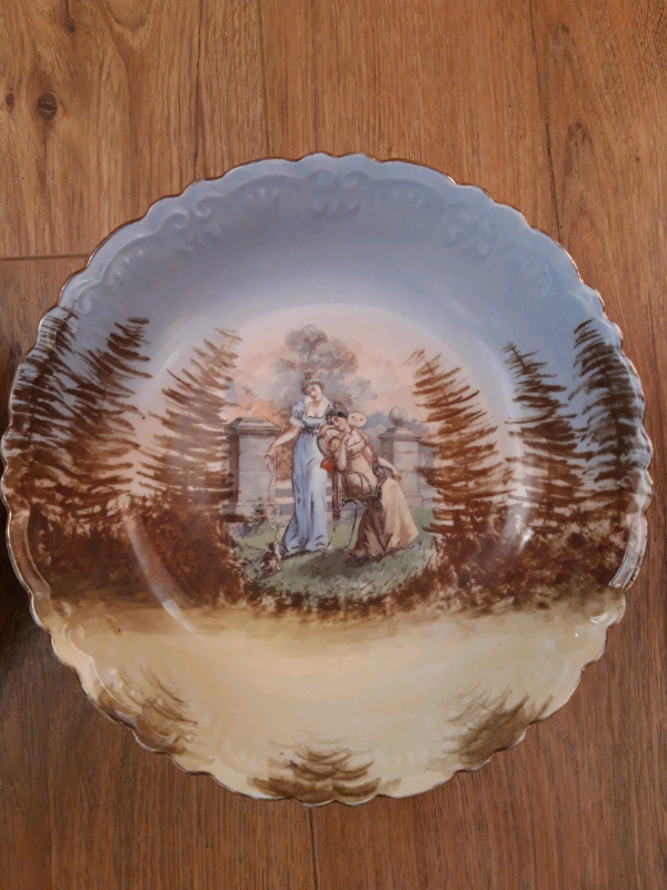 Matching pair of 2 Large Antique Decorative Bowls