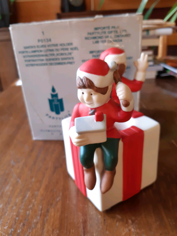Partline Santa's Elves Christmas Candle Holder