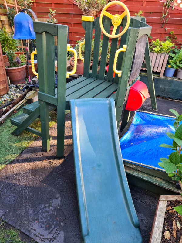 Plum Toddlers Tower Wooden Play Centre - painted and treated 
