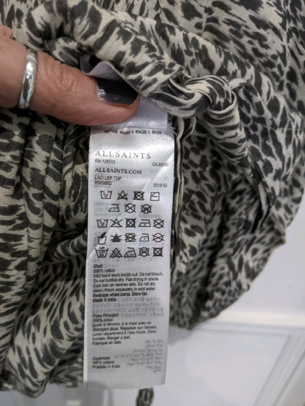 Women's All Saints leopard print top.