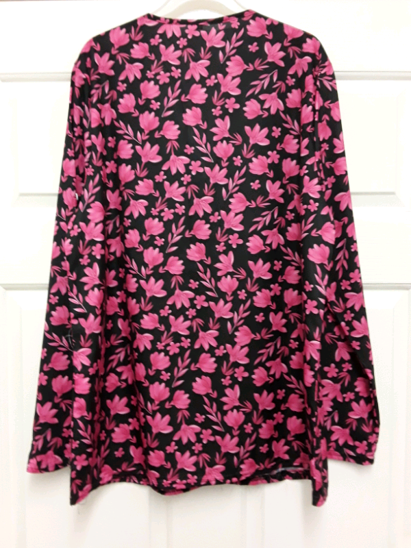 image for LADIES ZIPPED TOP (NEW) PINK & BLACK