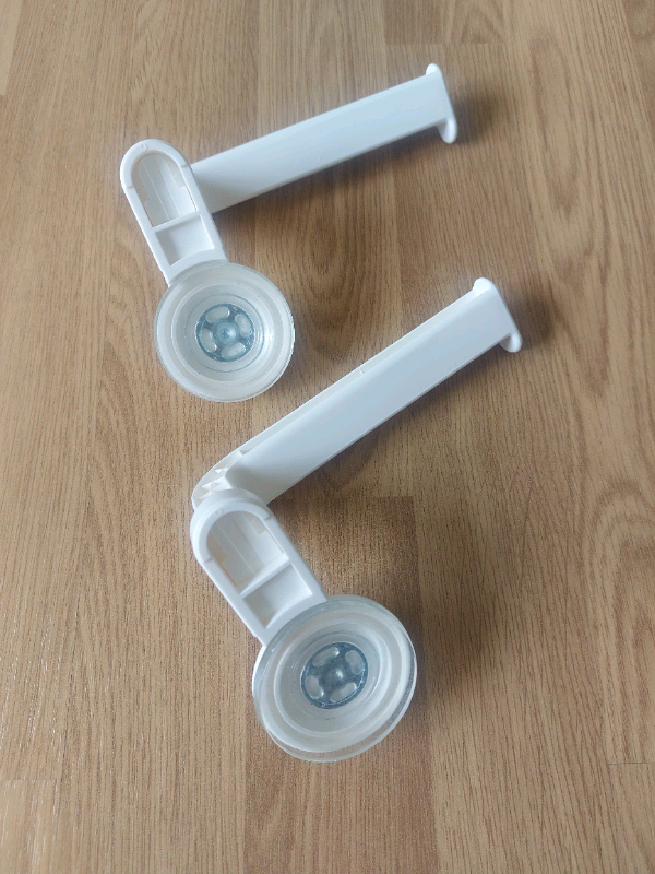 2 Toilet roll holders white durable plastic  with suction cup