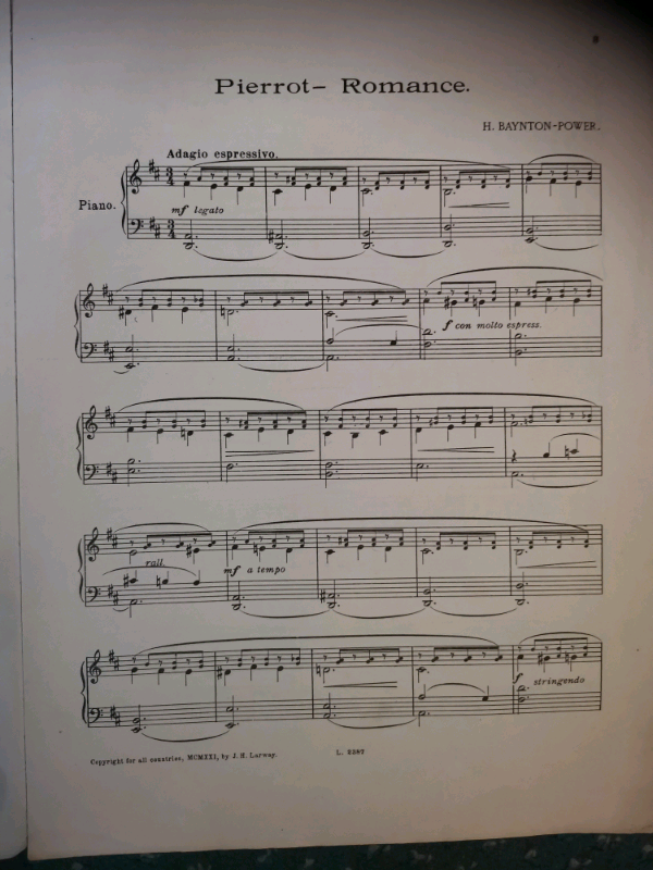 Vintage original song sheets