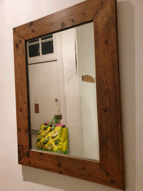 image for Mirror made from reclaimed 100 year floor boards