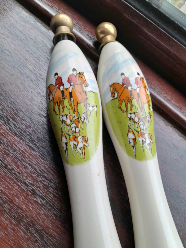 2, Original Porcalin Ceramic Beer Pump Handle 