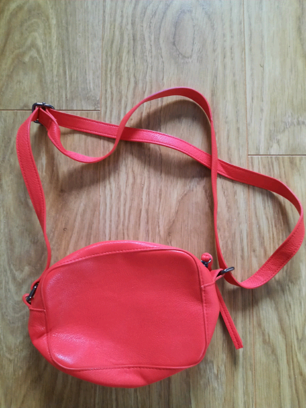image for Red fake leather bag. 