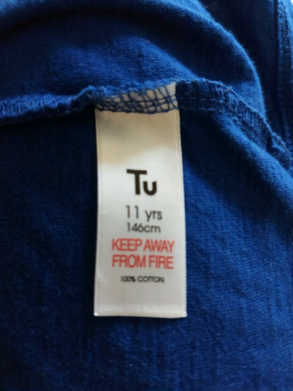 TU Cotton Blue Long and 3/4 Sleeved Top