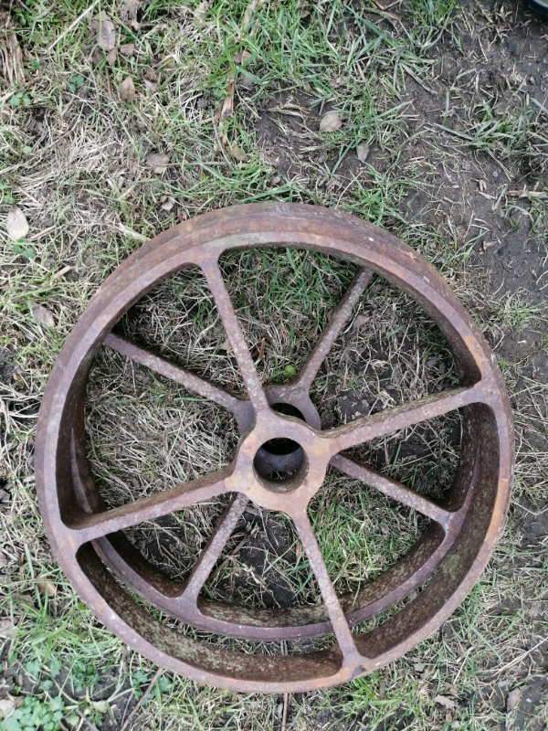 24 inch VINTAGE CAST IRON WHEELS