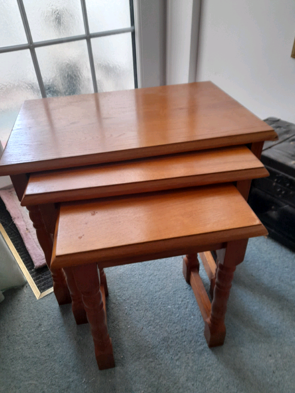 Three Teak Small Tables