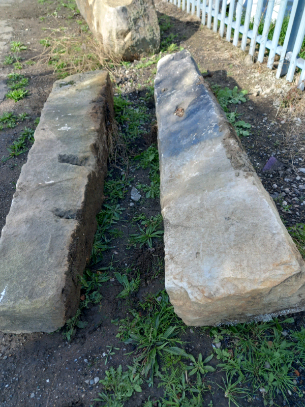 Pair of Vintage Stone Gate Posts 