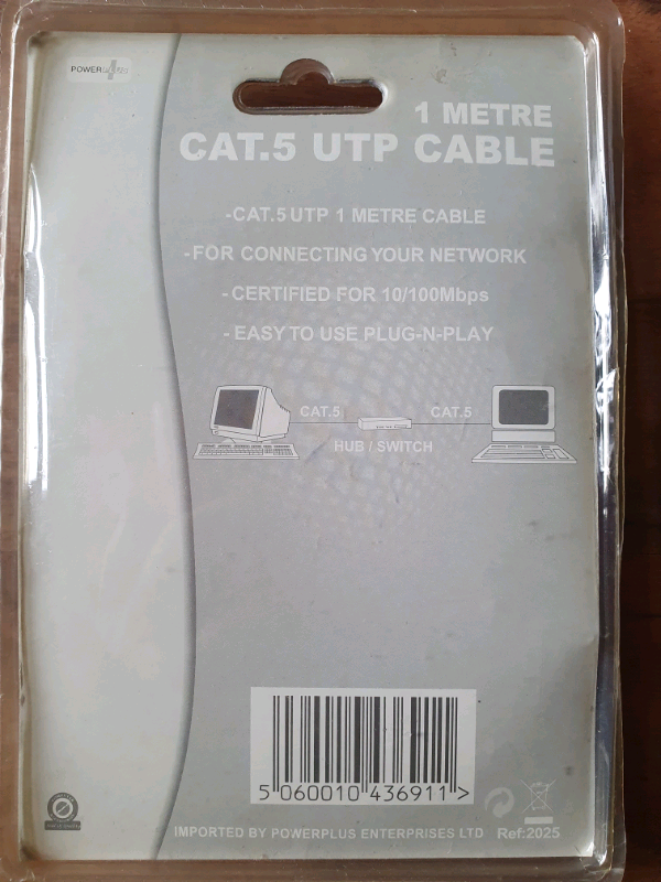 CAT 5 UTP Cable, Still in packaging 