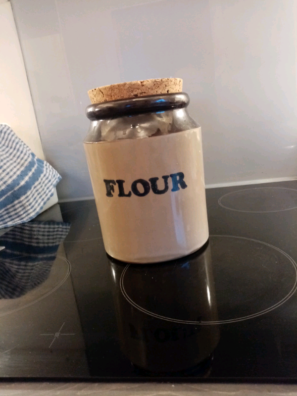 Pearson's Flour Storage Jar/Pot with lid