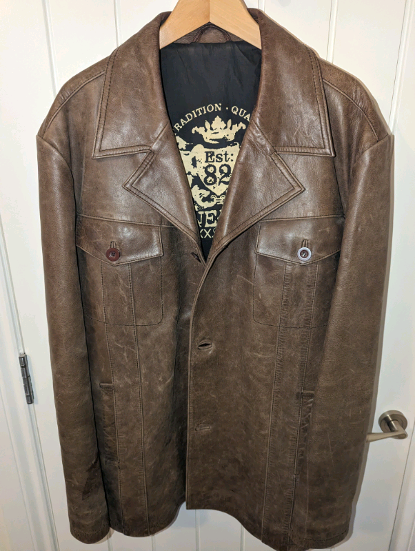£50 Genuine leather jacket label Next size XL 