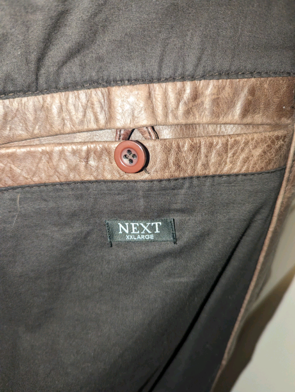 £50 Genuine leather jacket label Next size XL 