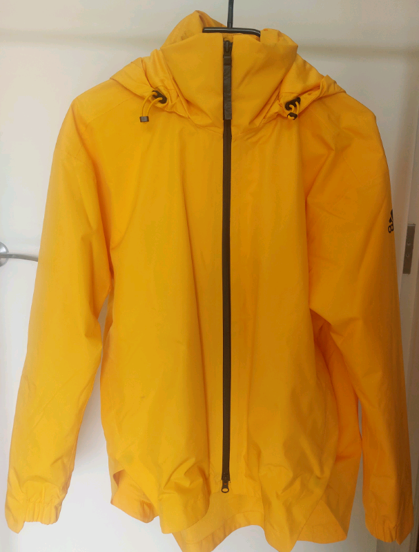 image for Adidas Climaproof yellow rain jacket XS