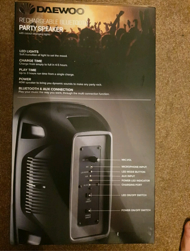 Wireless Bluetooth Speaker Daewoo DSK-400 LED 30W Black