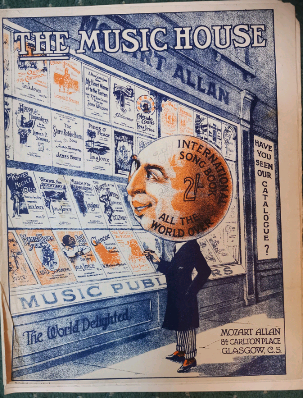 Vintage original song sheets
