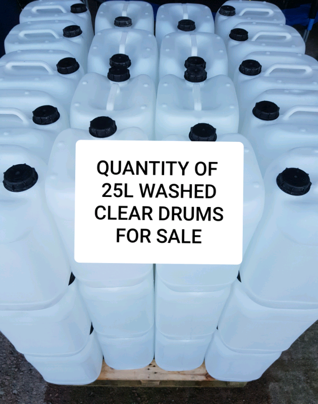 25 LITRE 25L 25 L PLASTIC DRUMS WATER CONTAINERS JARS BARRELS