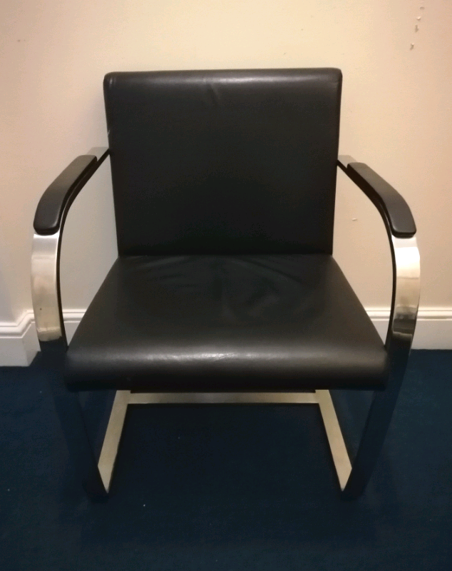 LEATHER OFFICE CHAIR Designed by Rudolf Glatzel for Walter Knoll 1970s