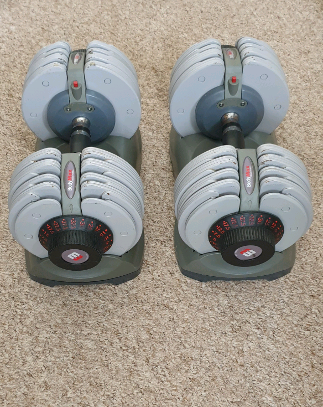 image for 2x Bodymax Selectabell Adjustable Dumbbells Set5 kg - 32.5KG Pair.y