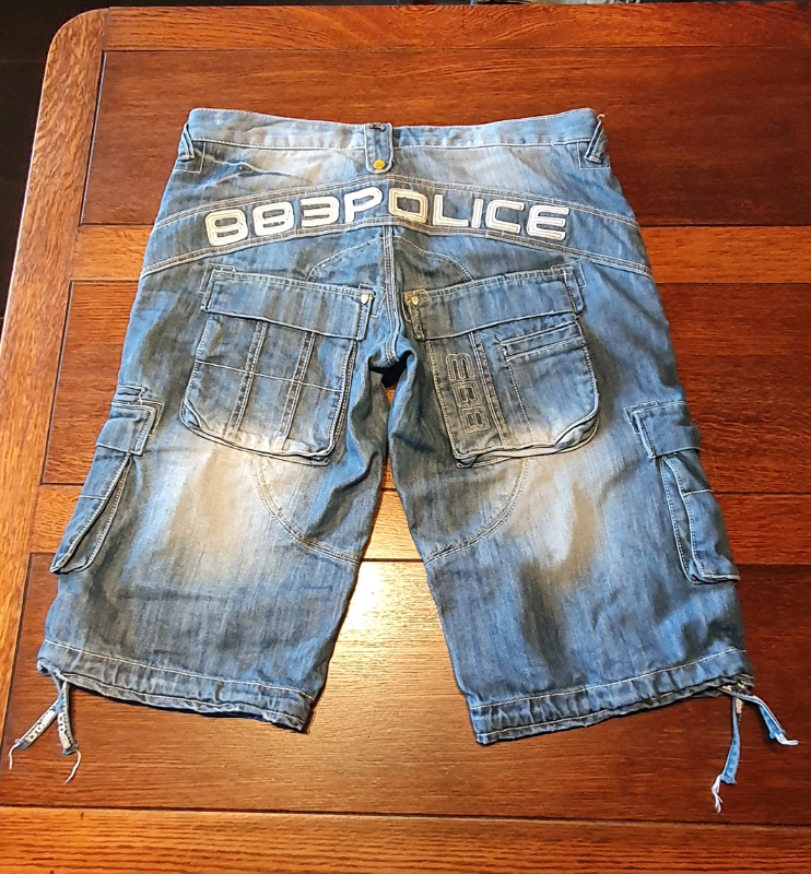Police 883 3xpairs denim shorts
