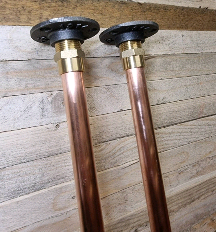 Industrial Designed Copper Pipe Table/ Bar Legs (Steampunk)