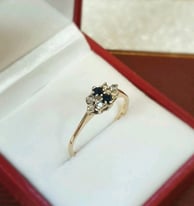 image for Beautiful 9ct Sapphire and Diamond Ring Please See Details and Photos