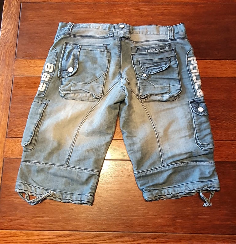 Police 883 3xpairs denim shorts