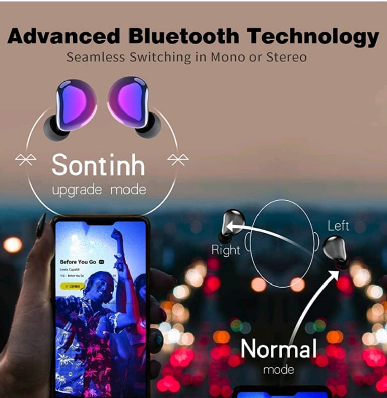 TWS wireless earbuds, Bluetooth 5.0, brand new 