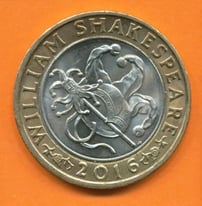 image for Rare 2016 £2 Pound Coin William Shakespeare / Jester.