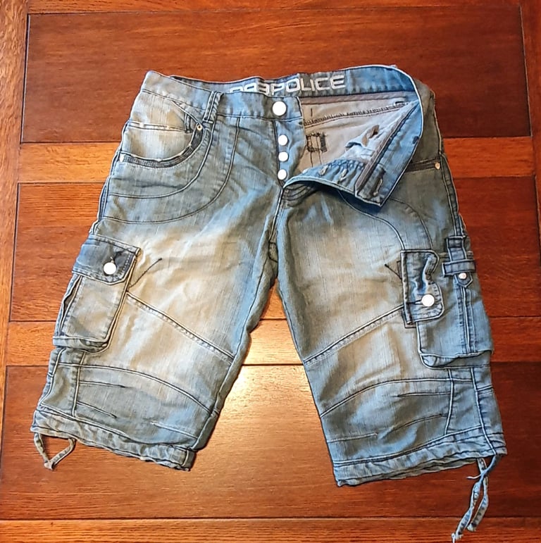 Police 883 3xpairs denim shorts