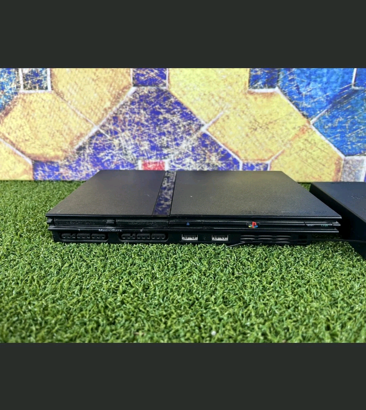 Sony Slim Black Playstation & Games Console Complete set-up Bundle PS2