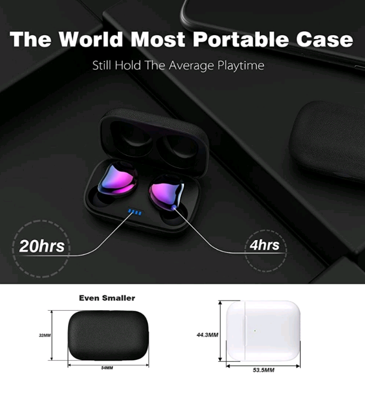 TWS wireless earbuds, Bluetooth 5.0, brand new 