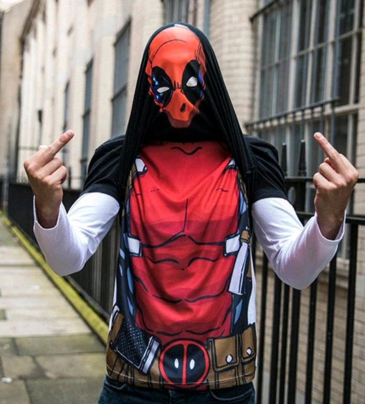 Deadpool Reversible Long Sleeve T-Shirt BNWT
