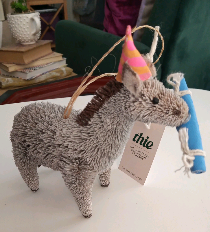 image for Brand New + tag - Christmas Bristle Donkey decoration