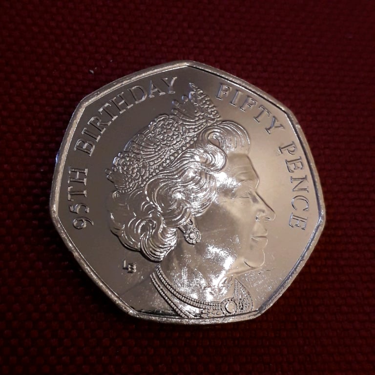 50p 2021 - QEII 95th Birthday Isle of Man coin