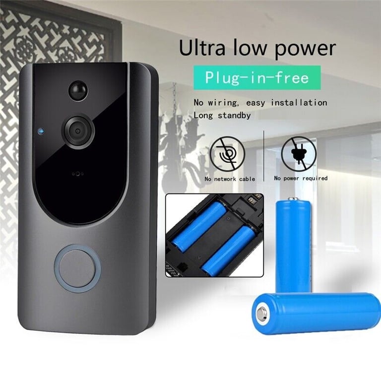 image for Latest Smart Home doorbell wireless door bell camera intercom IR Night Vision PIR Motion Detection