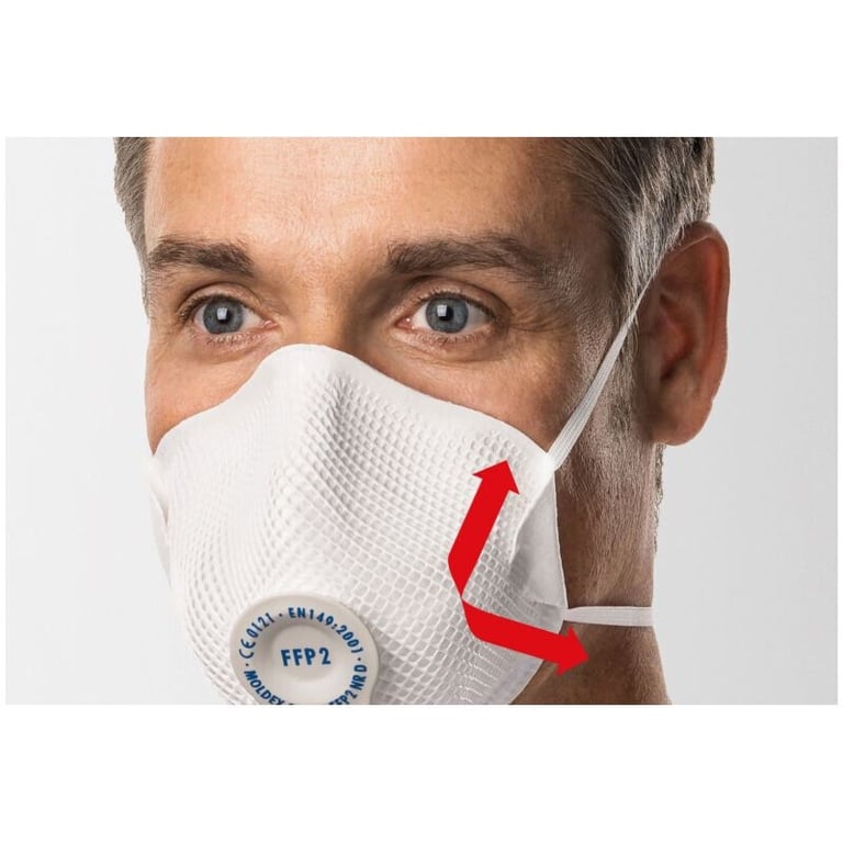 3 x MOLDEX 2455 SMART VALVED DISPOSABLE RESPIRATOR MASK's FFP2 NR D 4 ALL TRADES