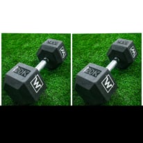 2 x 20kg He x dumbbells brand-new in boxes lots available 