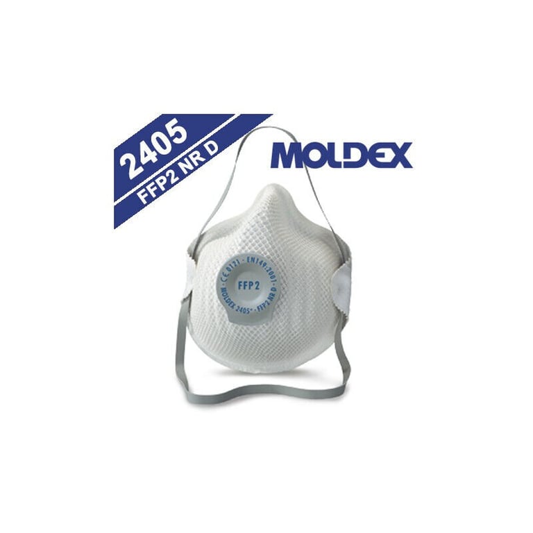 3 x MOLDEX 2455 SMART VALVED DISPOSABLE RESPIRATOR MASK's FFP2 NR D 4 ALL TRADES