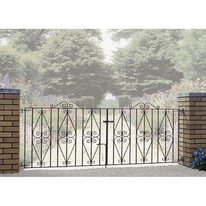 Brizendine Scroll Driveway Metal Garden Gate 305cm x 91cm 