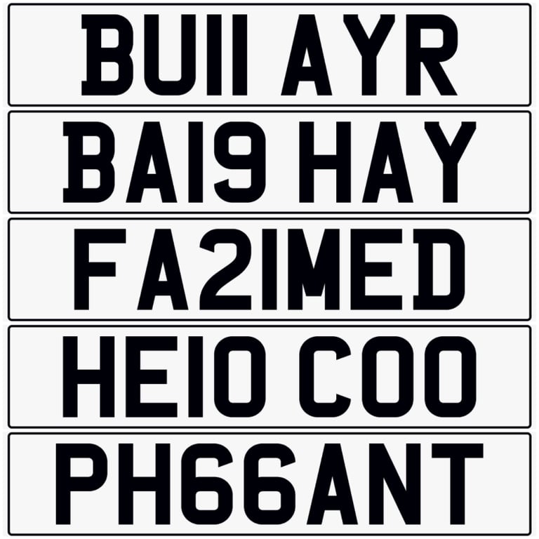 Farm and Country related private cherished number plates