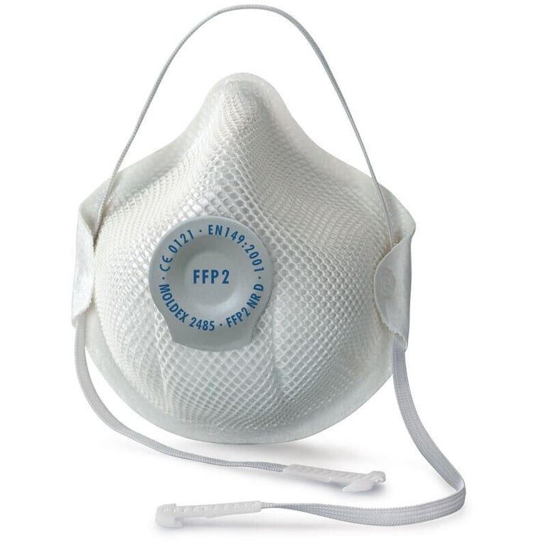 image for 3 x MOLDEX 2455 SMART VALVED DISPOSABLE RESPIRATOR MASK's FFP2 NR D 4 ALL TRADES